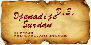 Đenadije Surdan vizit kartica